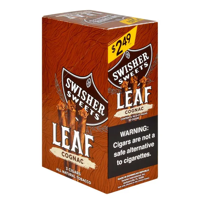 Swisher Sweets Leaf 3 for $2.49 Pack of 30 Cognac