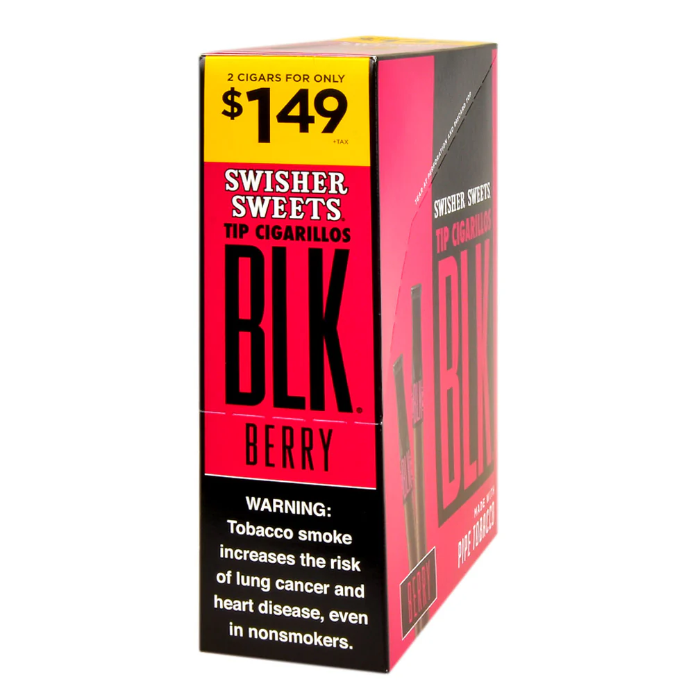 Swisher Sweets BLK Tip Cigarillos 2 for $1.49 Berry 15 pouches of 2
