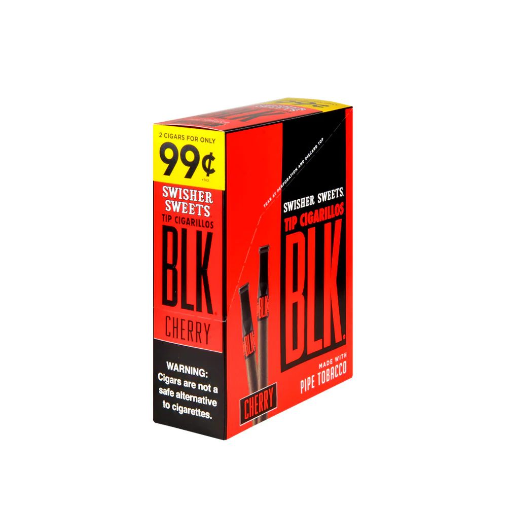 Swisher Sweets BLK Tip Cigarillos 2 for 99¢ Cherry 15 pouches of 2