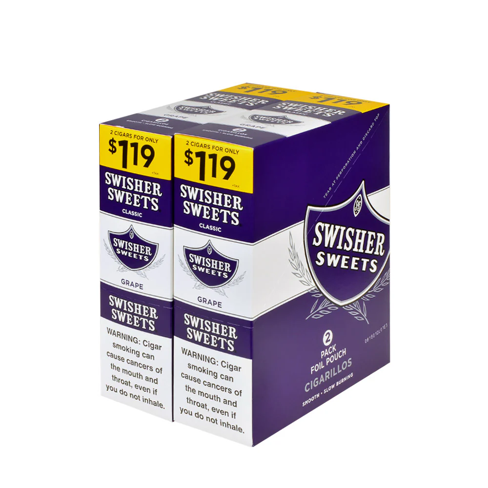 Swisher Sweets Cigarillos 30 Packs of 2 Cigars Grape