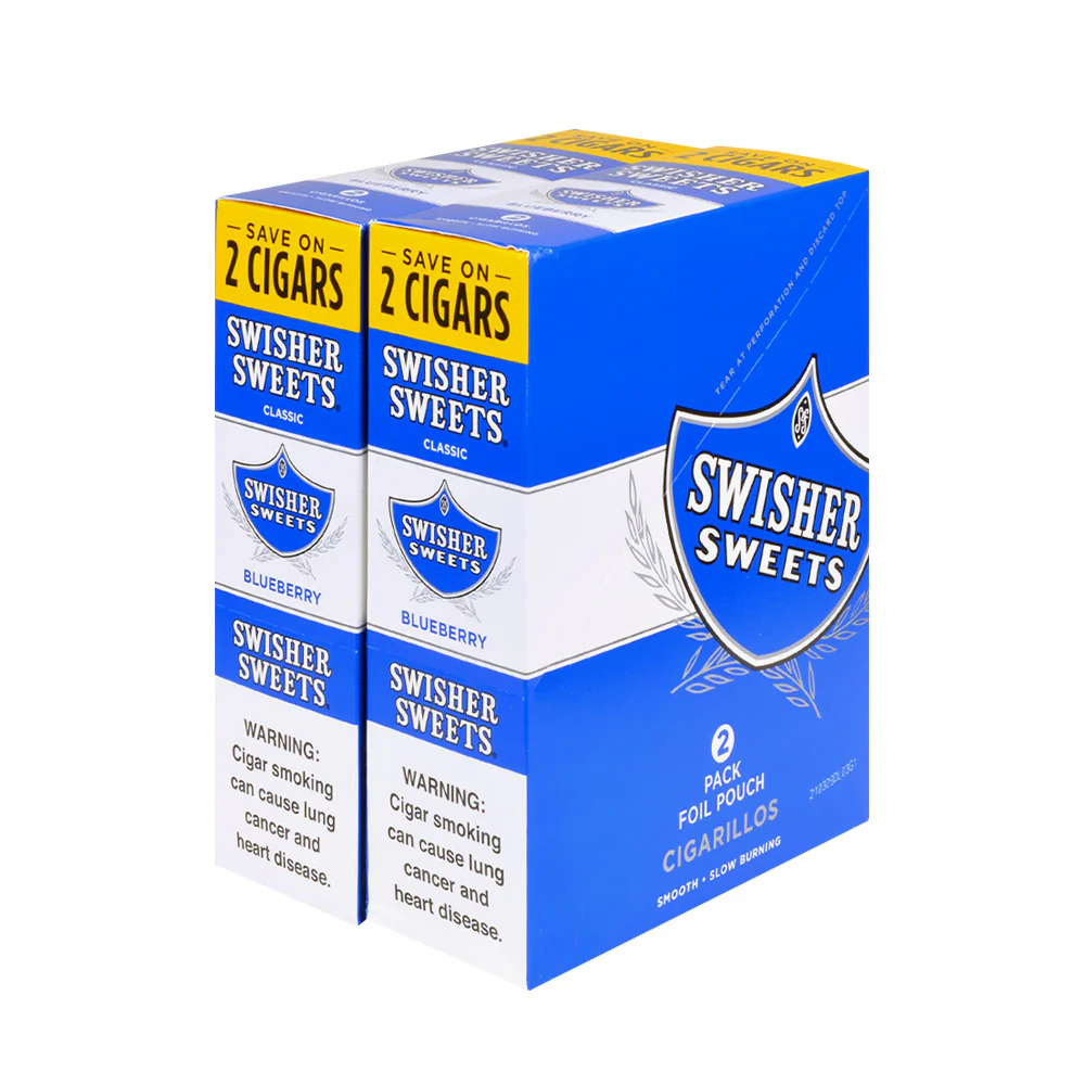 Swisher Sweets Cigarillos 30 Packs of 2 Cigars Blueberry