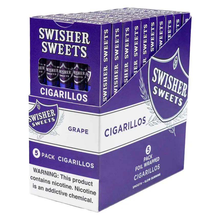 Swisher Sweets Cigarillos 20 Packs of 5 Grape