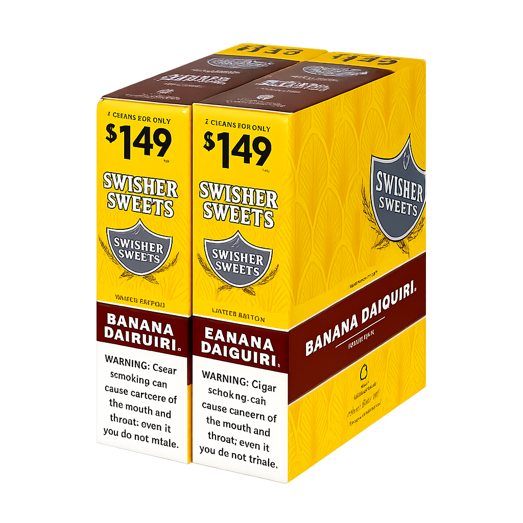 Swisher Sweets Cigarillos 1.49 Pre Priced 30 Pouches of 2 Banana Daiquiri
