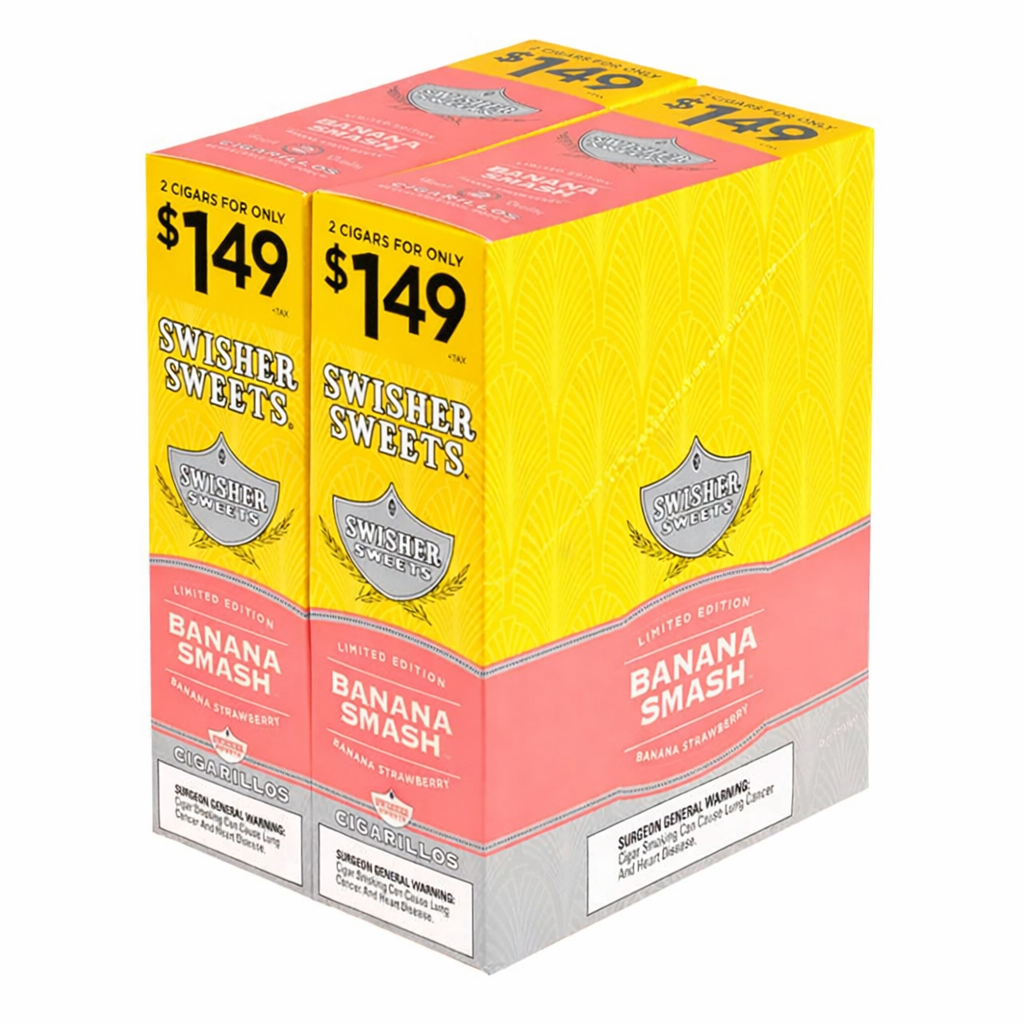 Swisher Sweets Cigarillos 1.49 Pre Priced 30 Pouches of 2 Banana Smash