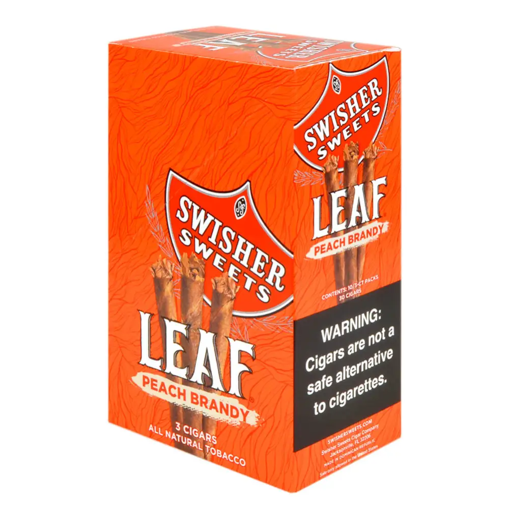 Swisher Sweets Leaf 10/3-ct Pack of 30 Peach Brandy