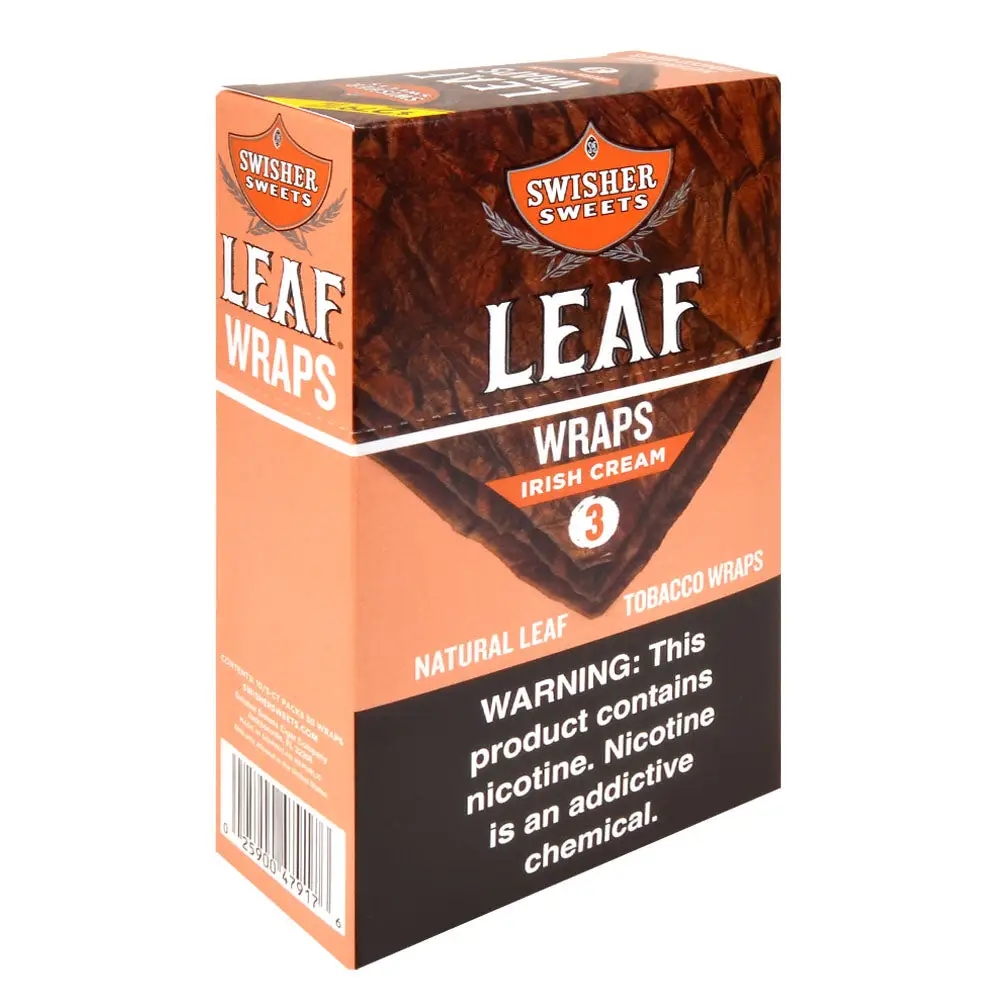 Swisher Sweets Leaf Wraps $2.79 Irish Cream, 10 packs of 3